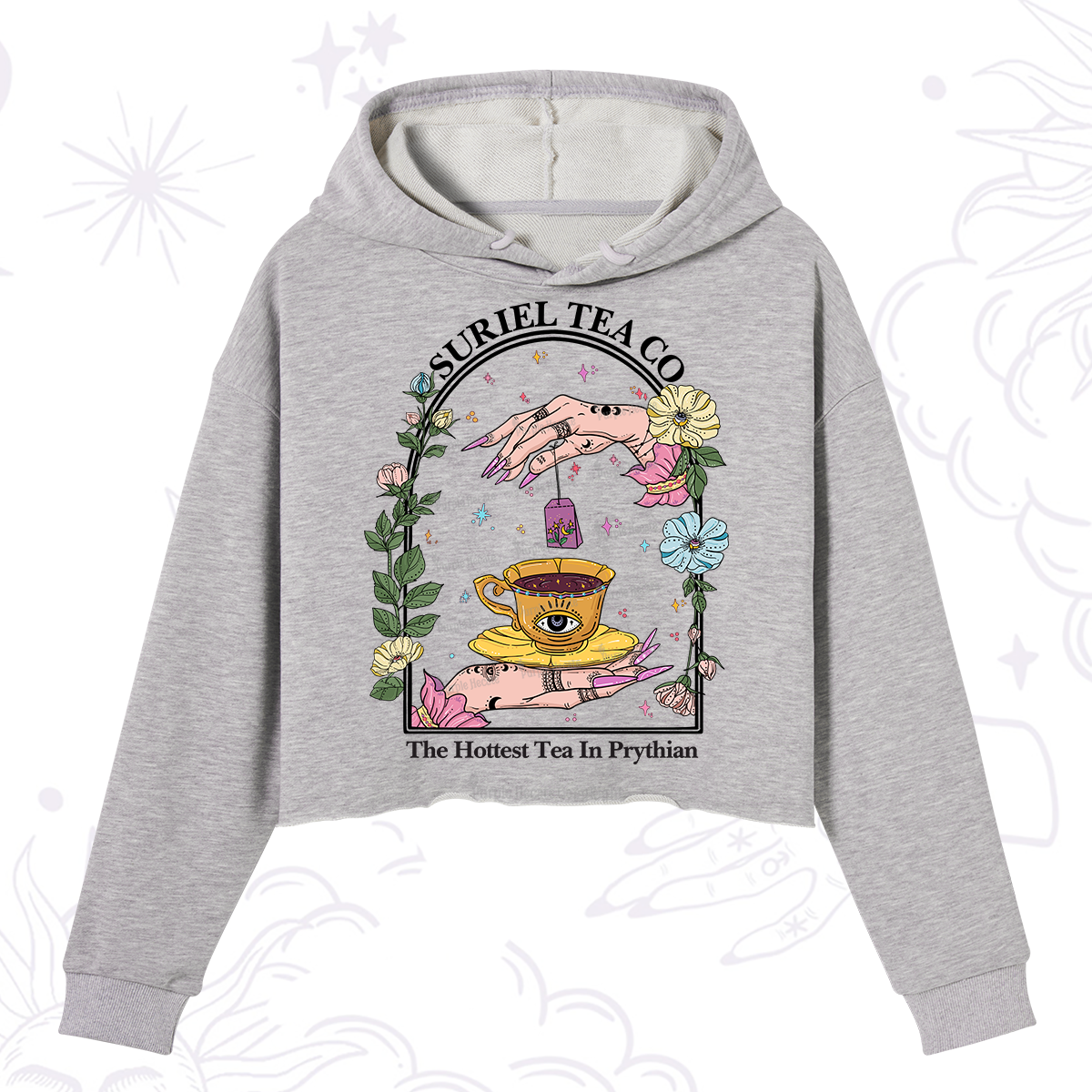 Purplehecate The Hottest Tea in Prythian Crop Hoodie