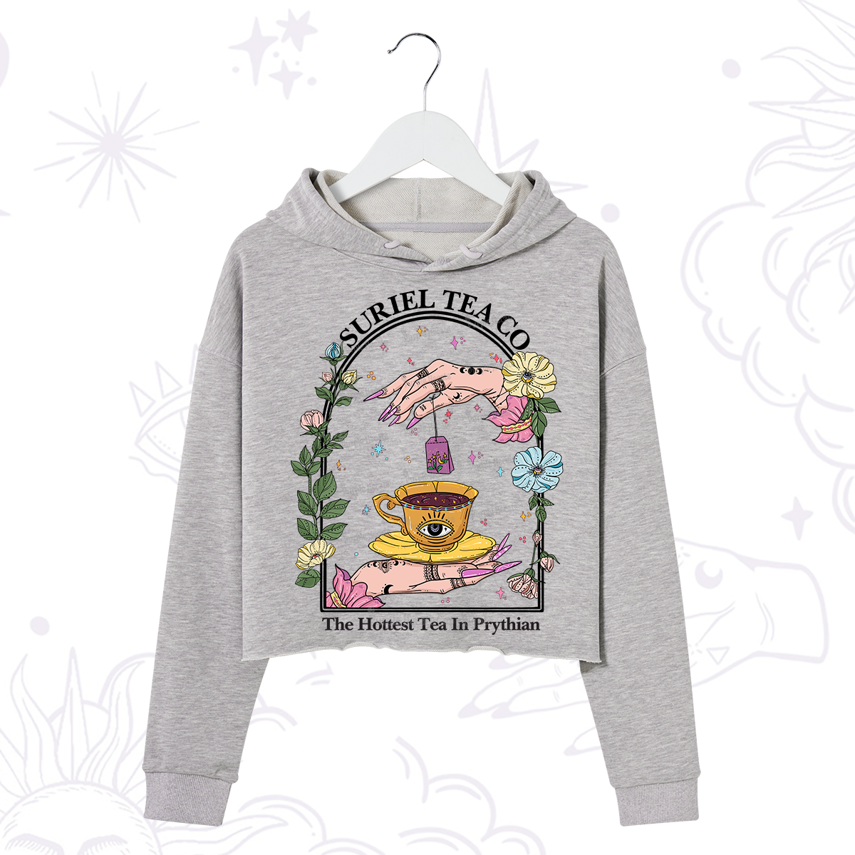 Purplehecate The Hottest Tea in Prythian Crop Hoodie