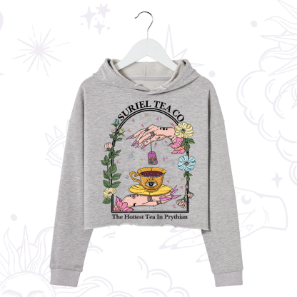 Purplehecate The Hottest Tea in Prythian Crop Hoodie