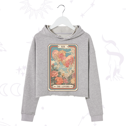 Purplehecate The Lovers Undying Heart Tarot Crop Hoodie