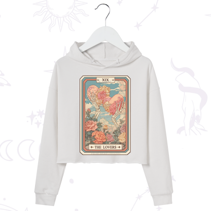 Purplehecate The Lovers Undying Heart Tarot Crop Hoodie