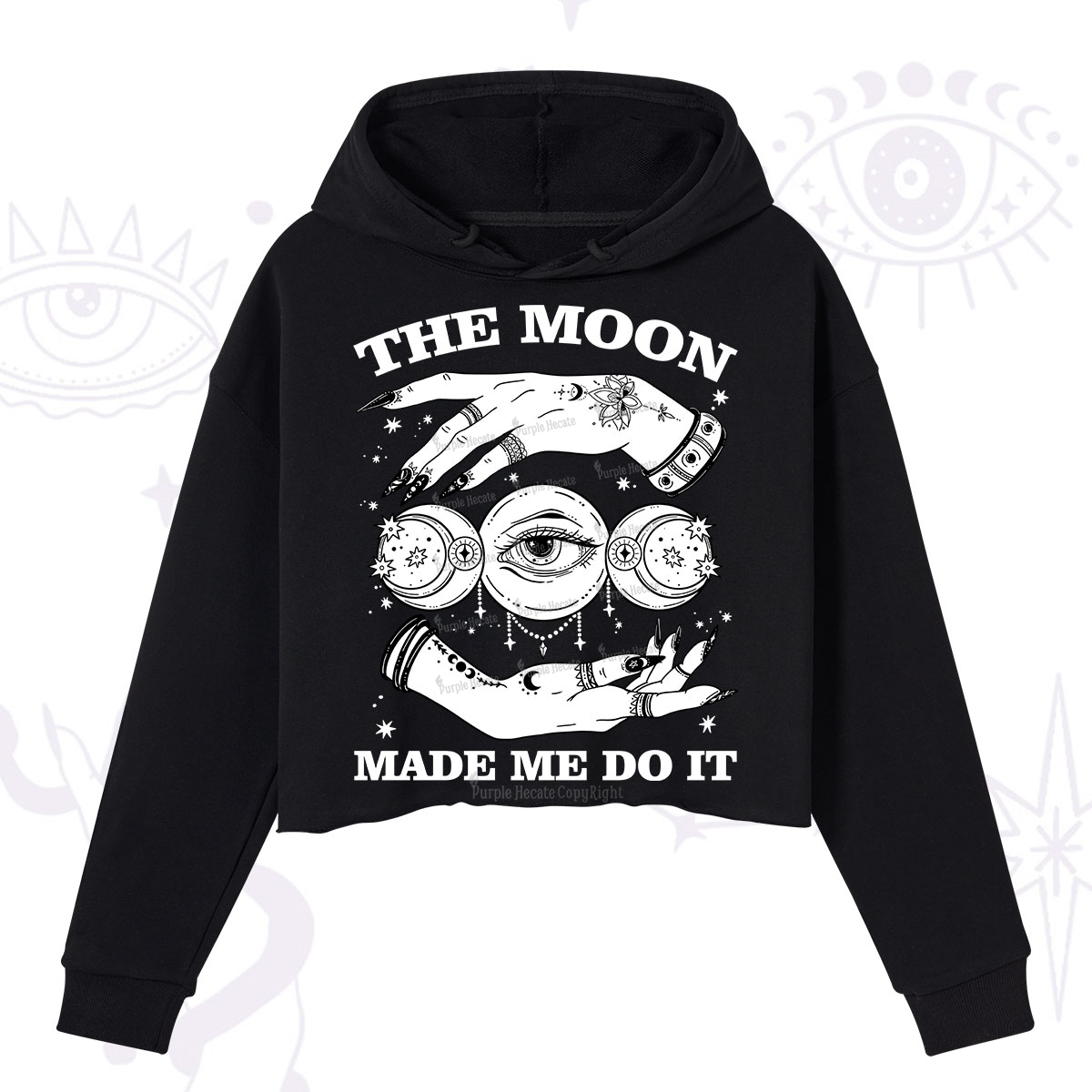 Purplehecate Funny The Moon Made Me Do It Crop Hoodie