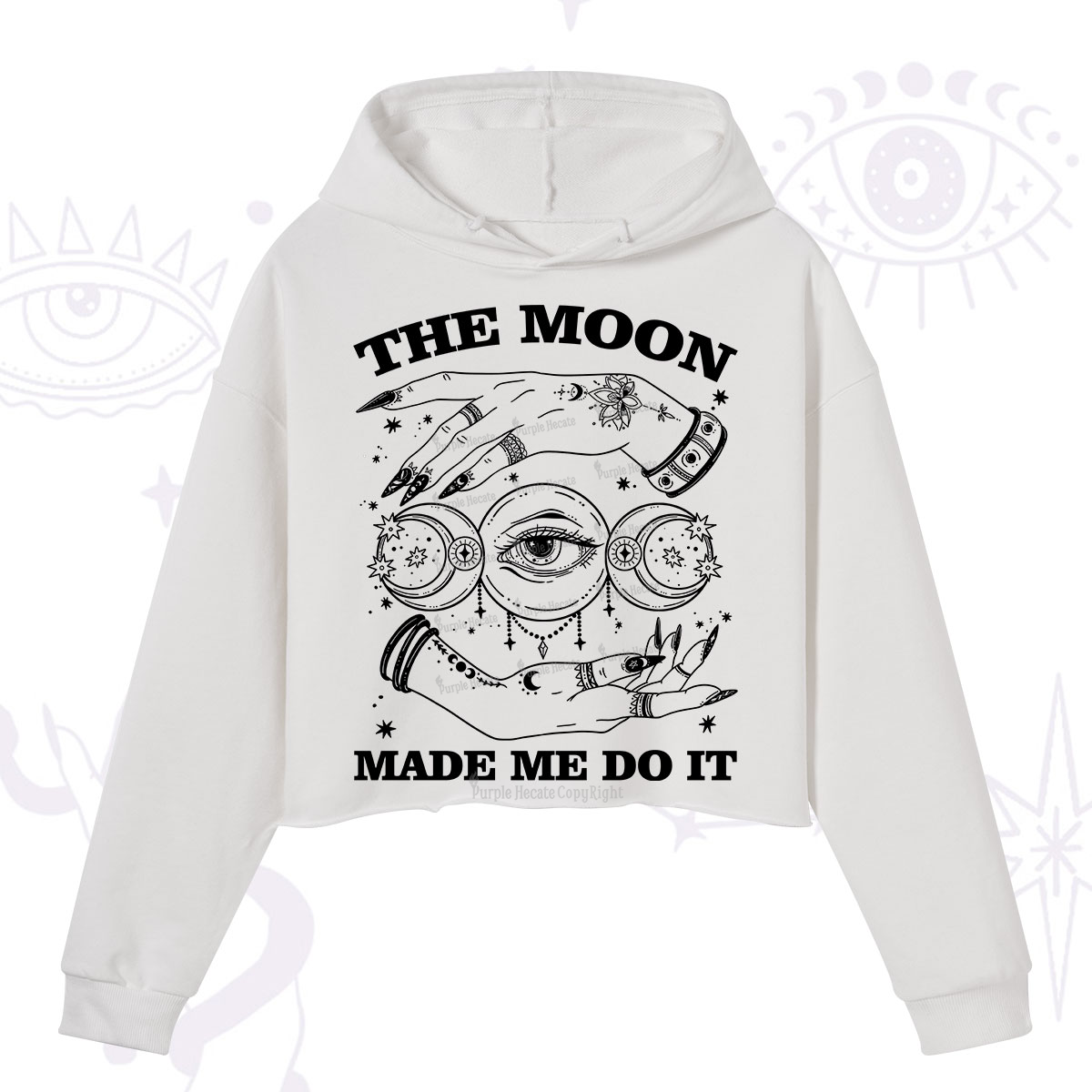 Purplehecate Funny The Moon Made Me Do It Crop Hoodie