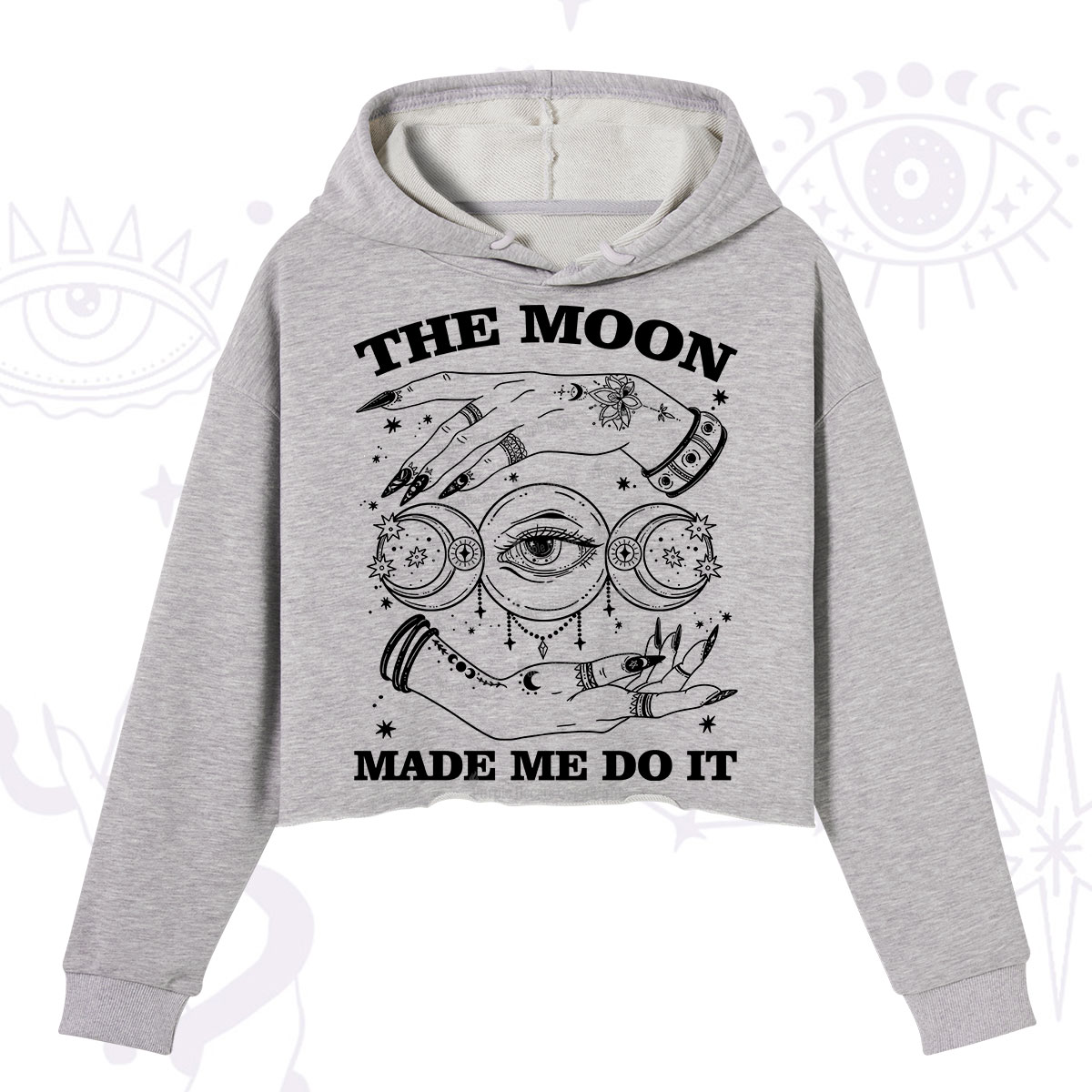 Purplehecate Funny The Moon Made Me Do It Crop Hoodie