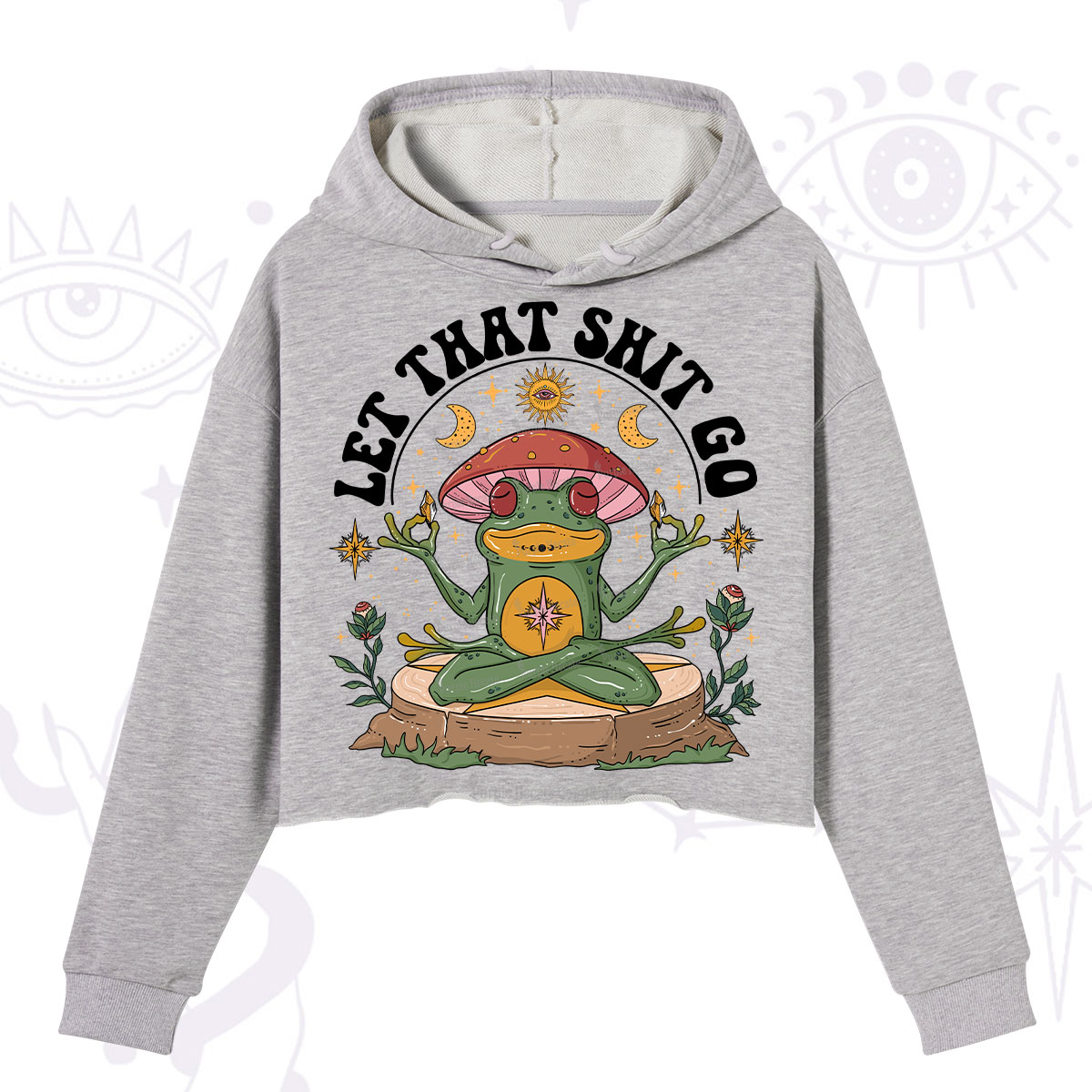 Purplehecate Let That Shit Go Crop Hoodie