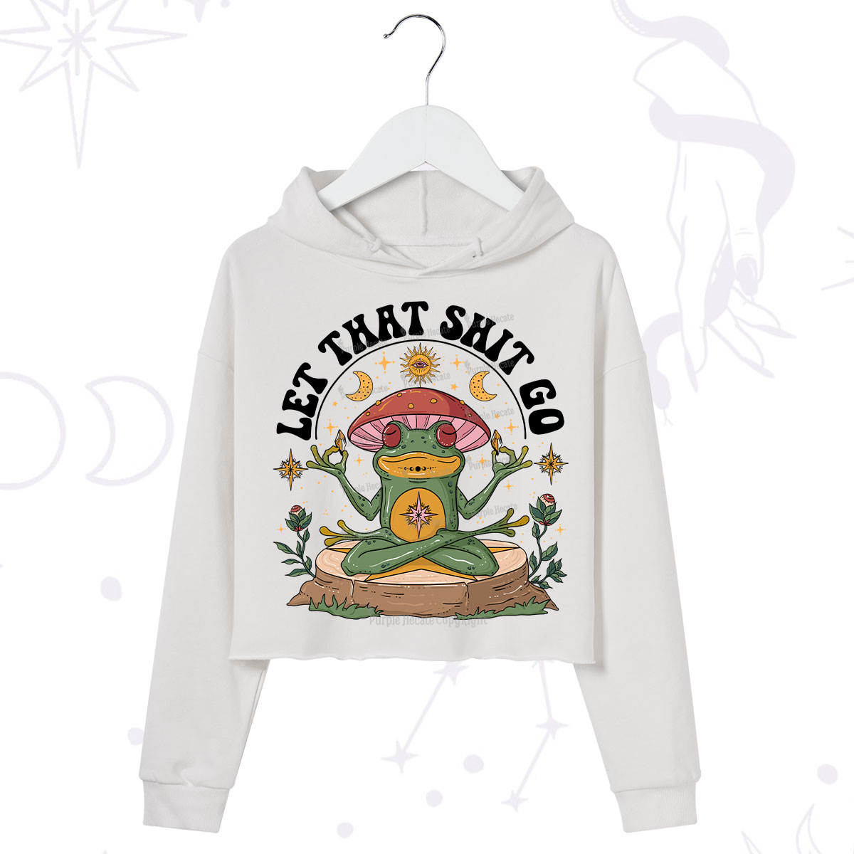 Purplehecate Let That Shit Go Crop Hoodie