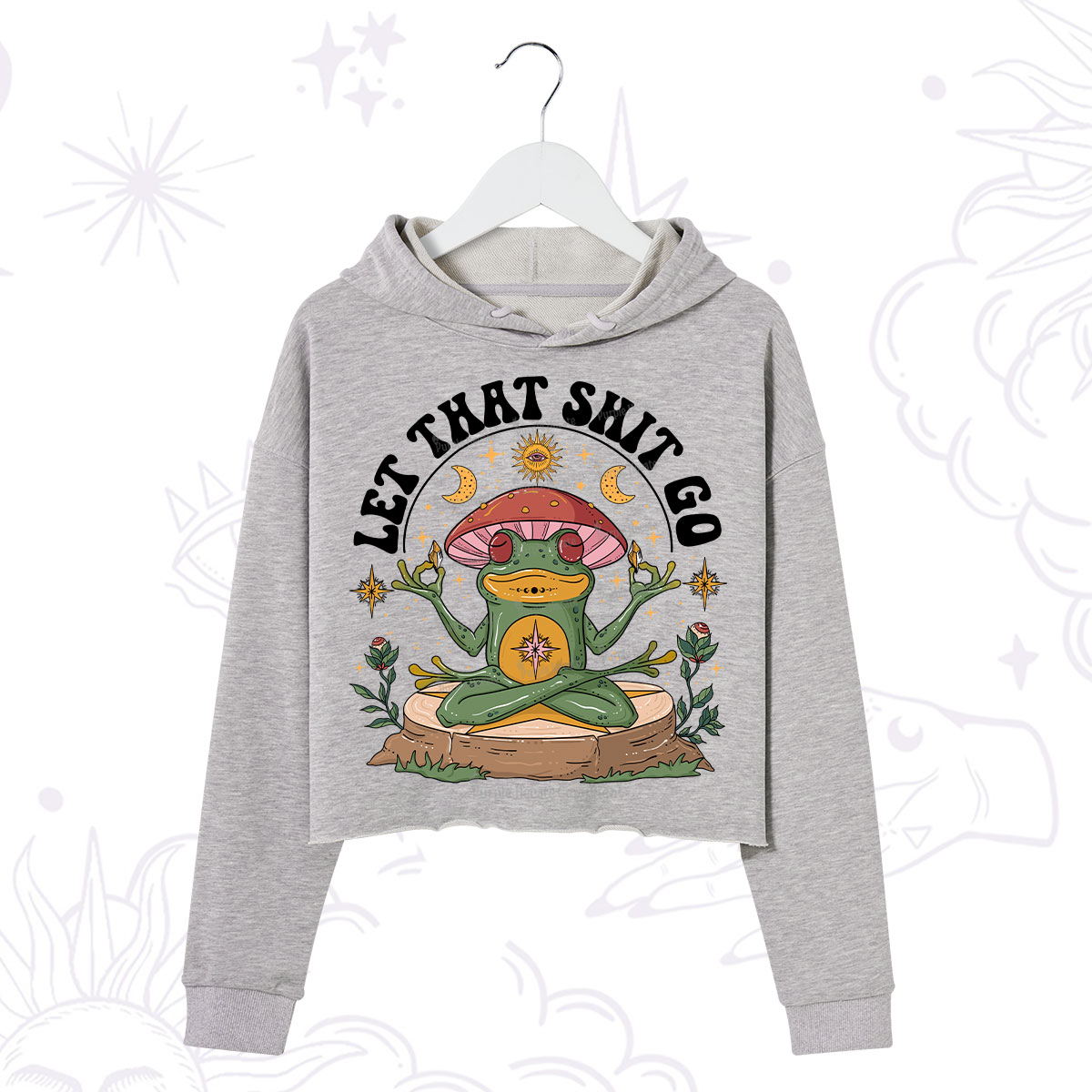 Purplehecate Let That Shit Go Crop Hoodie