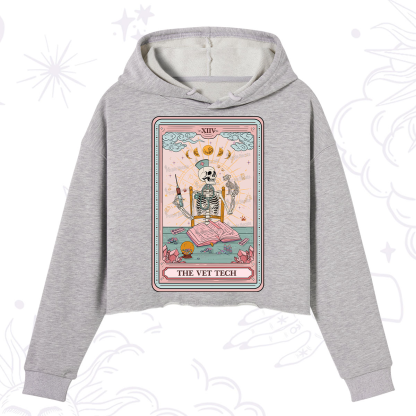 Purplehecate The Vet Tech Tarot Card Crop Hoodie