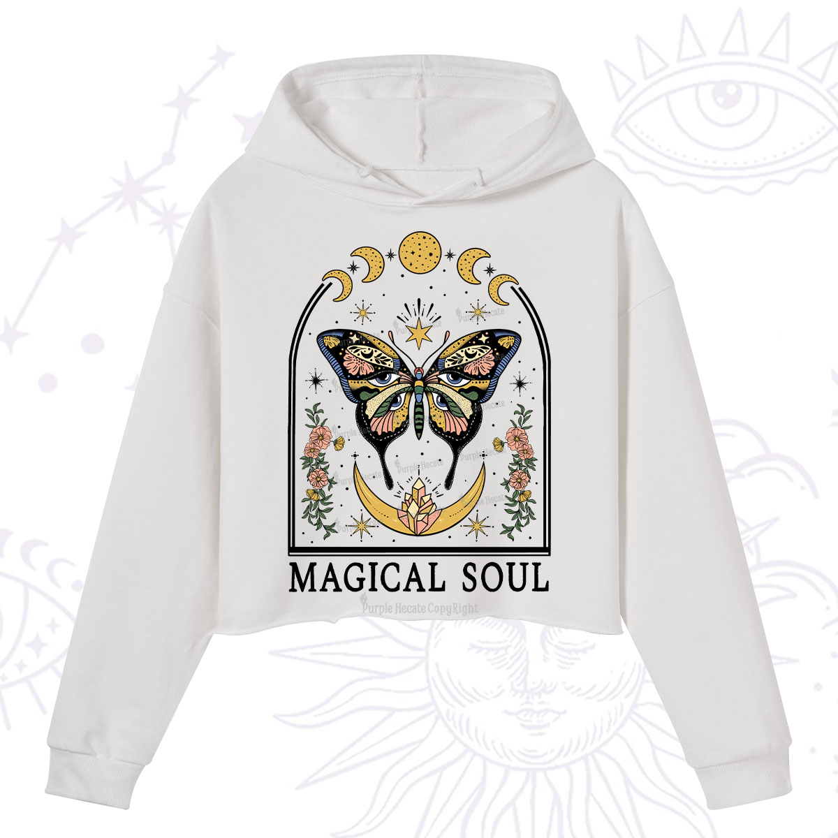 Purplehecate Magical Soul Crop Hoodie