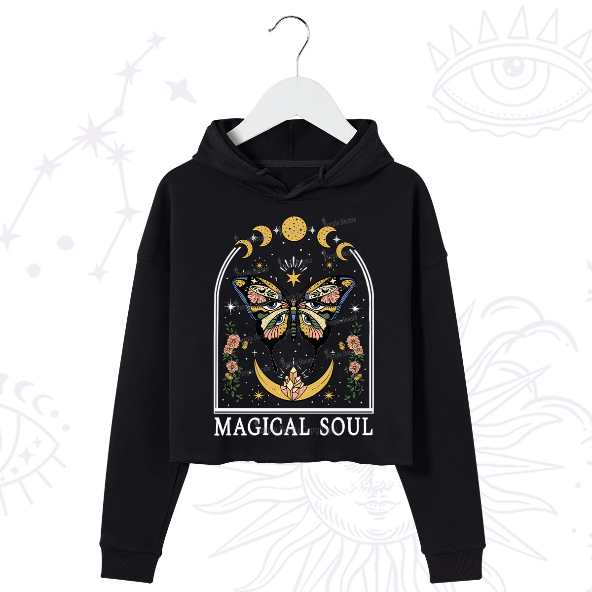 Purplehecate Magical Soul Crop Hoodie