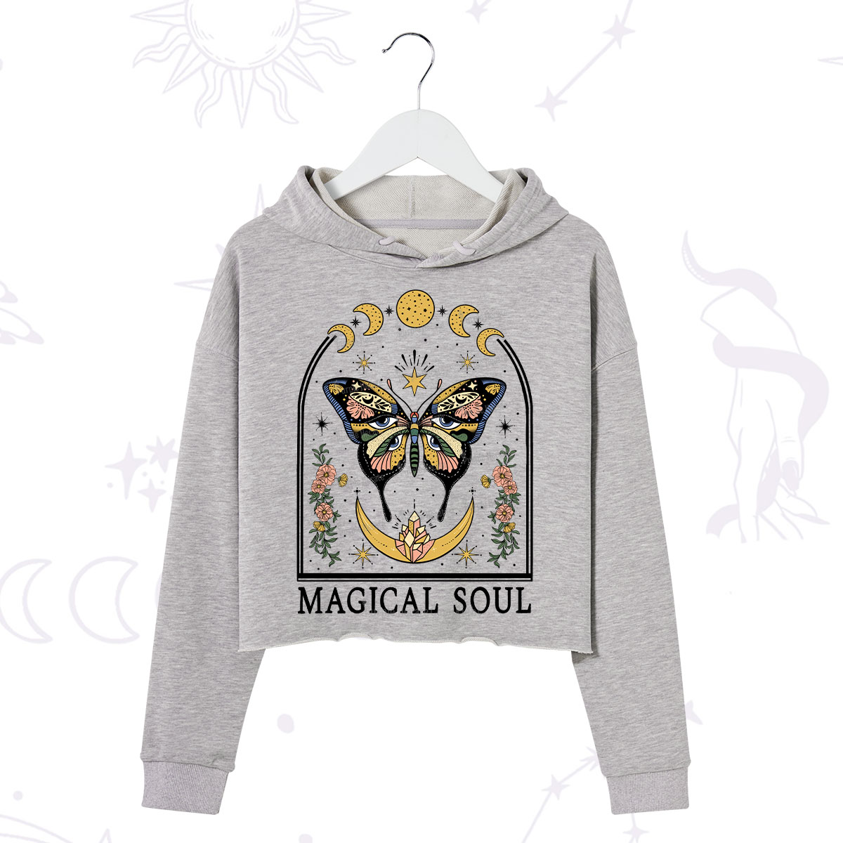 Purplehecate Magical Soul Crop Hoodie