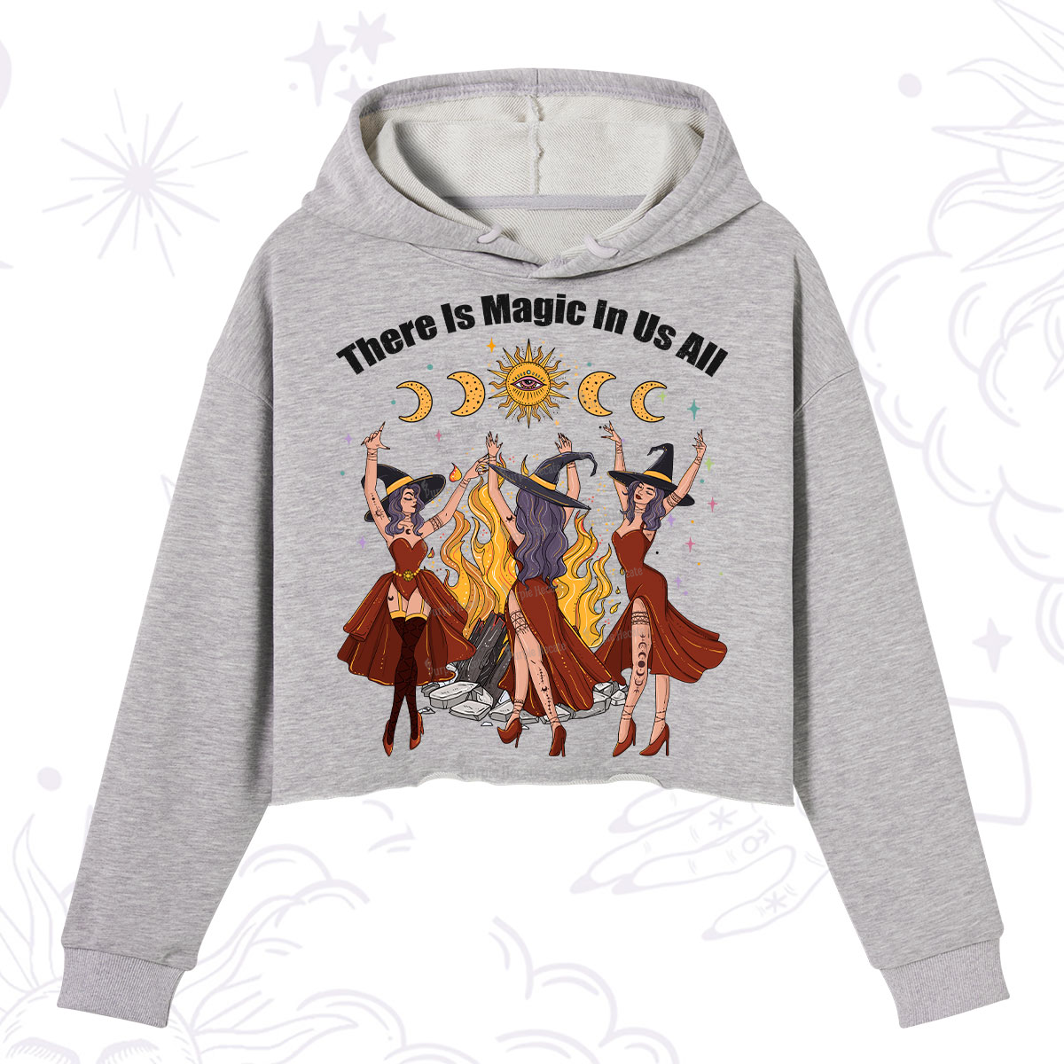 Purplehecate There Is Magic In Us All Crop Hoodie