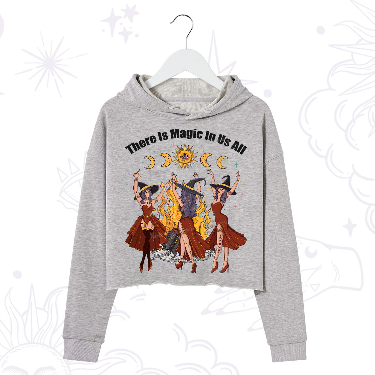 Purplehecate There Is Magic In Us All Crop Hoodie