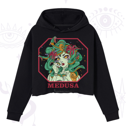 Purplehecate The Greek Goddess Medusa Crop Hoodie