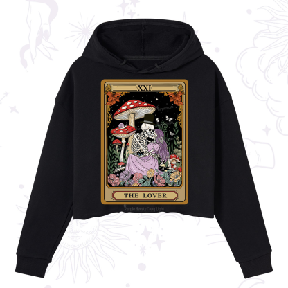 Purplehecate The Vintage Lover Tarot Crop Hoodie