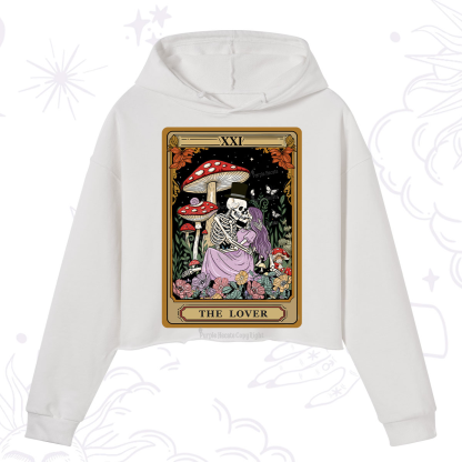 Purplehecate The Vintage Lover Tarot Crop Hoodie