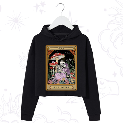 Purplehecate The Vintage Lover Tarot Crop Hoodie