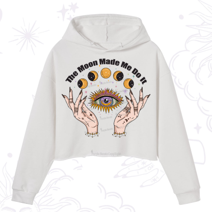 Purplehecate The Moon Made Me Do It Crop Hoodie