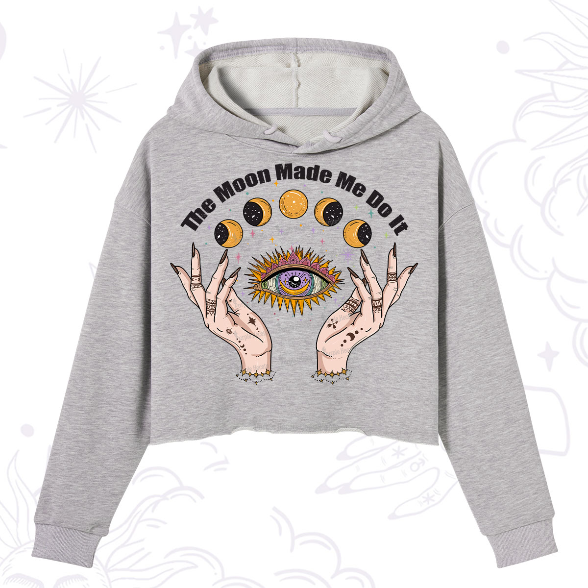 Purplehecate The Moon Made Me Do It Crop Hoodie