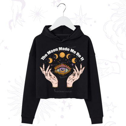 Purplehecate The Moon Made Me Do It Crop Hoodie