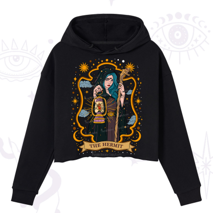 Purplehecate The Hermit Goddess Crop Hoodie
