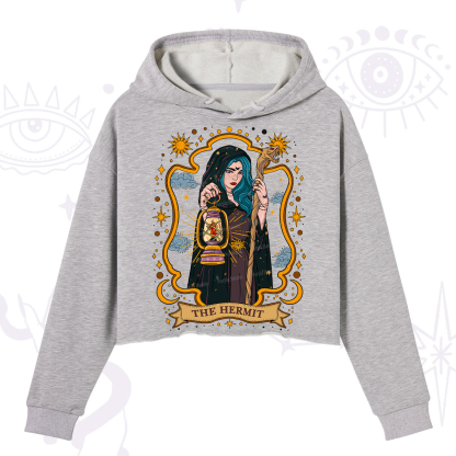 Purplehecate The Hermit Goddess Crop Hoodie