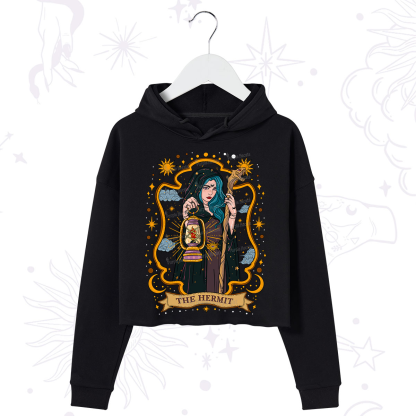 Purplehecate The Hermit Goddess Crop Hoodie
