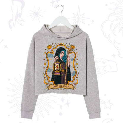 Purplehecate The Hermit Goddess Crop Hoodie