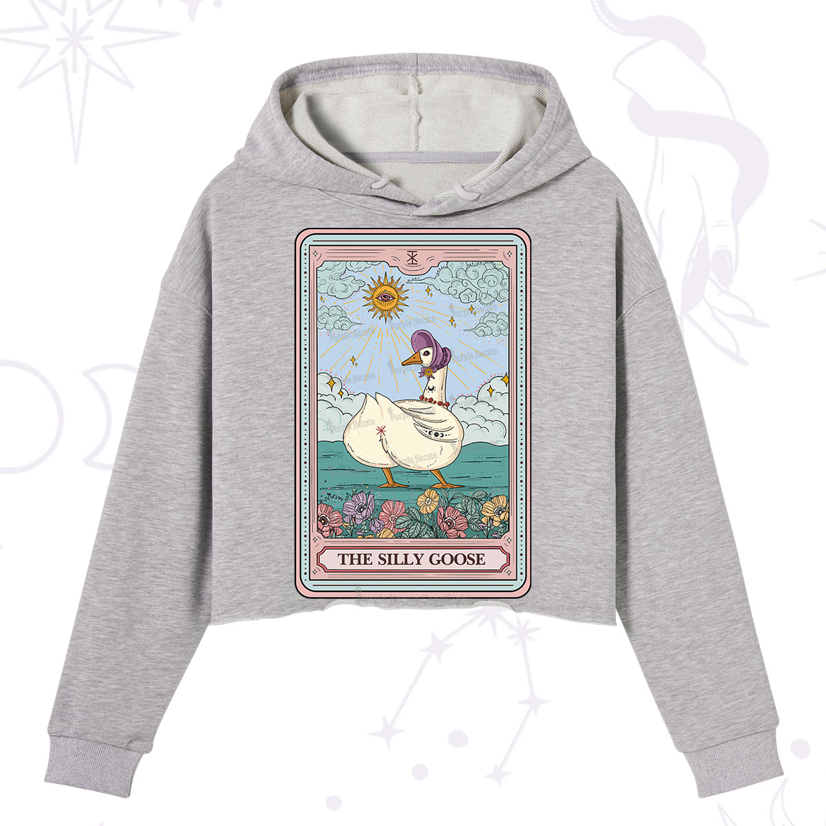 Purplehecate The Silly Goose Tarot Crop Hoodie