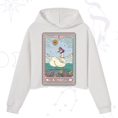Purplehecate The Silly Goose Tarot Crop Hoodie