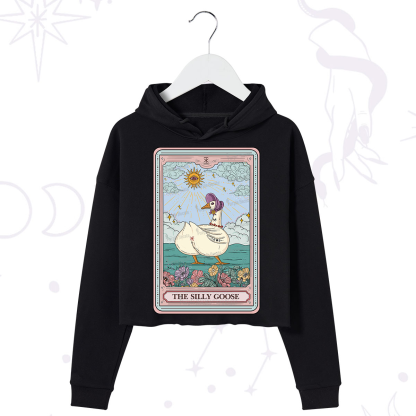 Purplehecate The Silly Goose Tarot Crop Hoodie