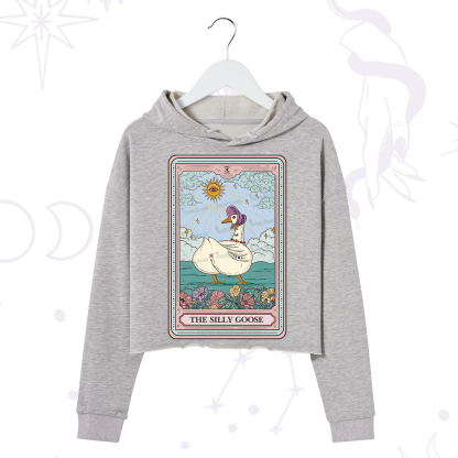 Purplehecate The Silly Goose Tarot Crop Hoodie