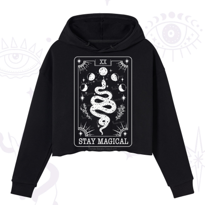 Purplehecate The Stay Magical Tarot Crop Hoodie