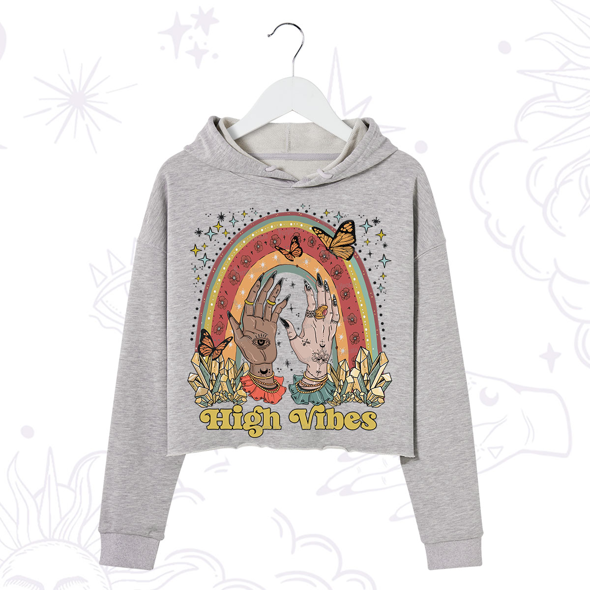 Purplehecate High Vibes Crop Hoodie