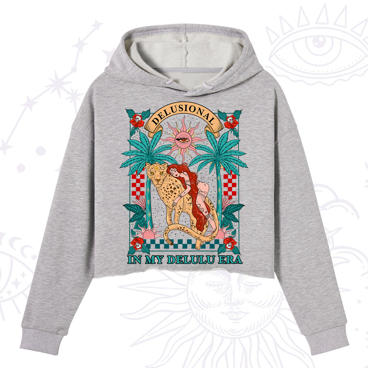 Purplehecate In My Delulu Era Crop Hoodie