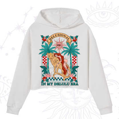 Purplehecate In My Delulu Era Crop Hoodie