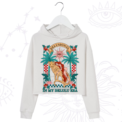 Purplehecate In My Delulu Era Crop Hoodie