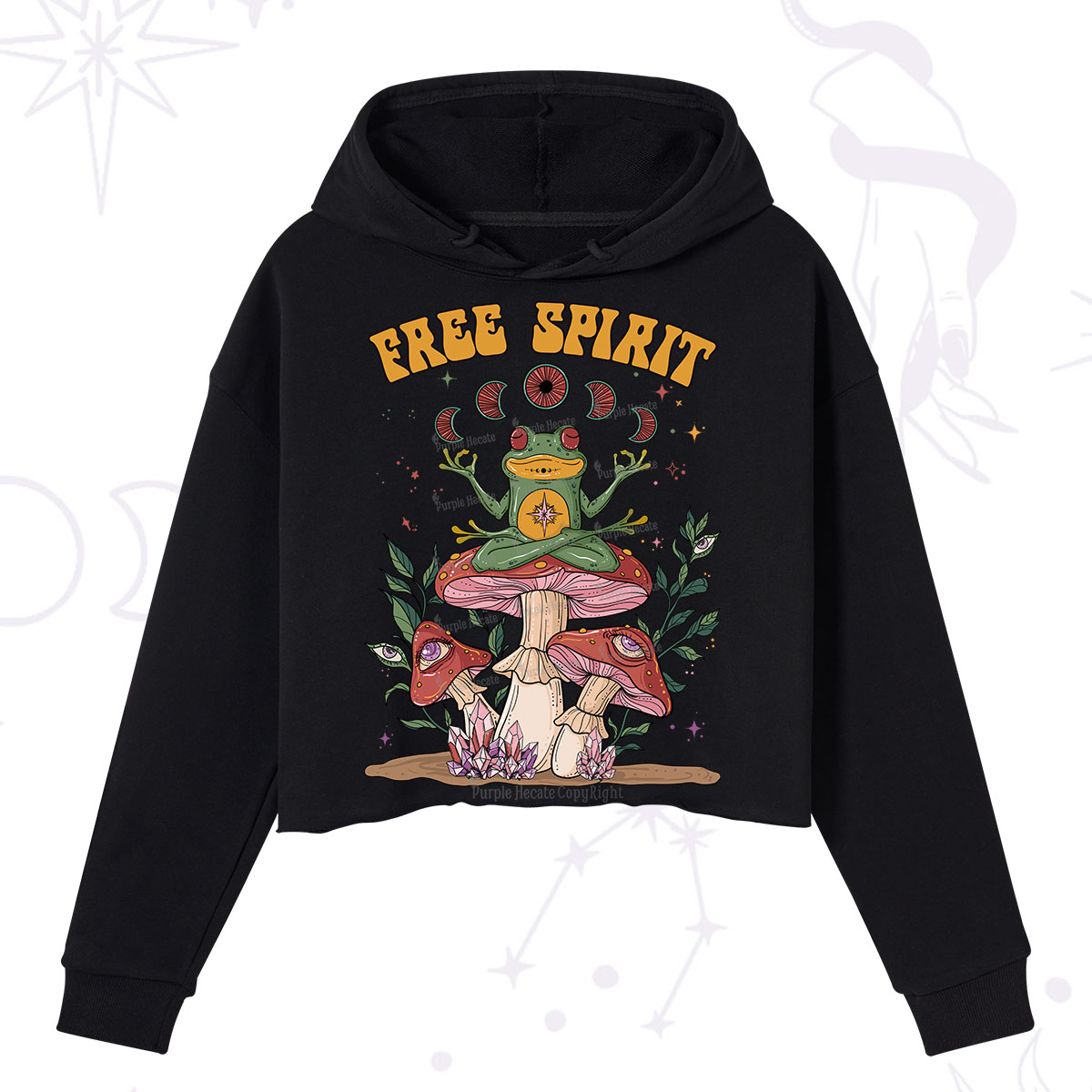 Purplehecate Free Spirit Crop Hoodie