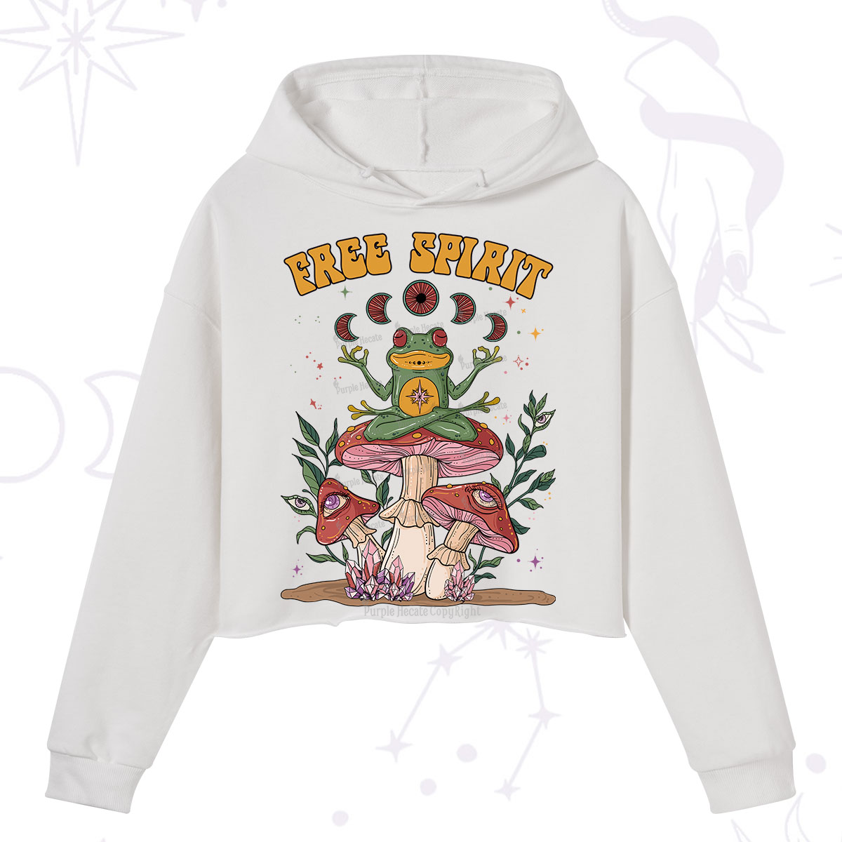 Purplehecate Free Spirit Crop Hoodie