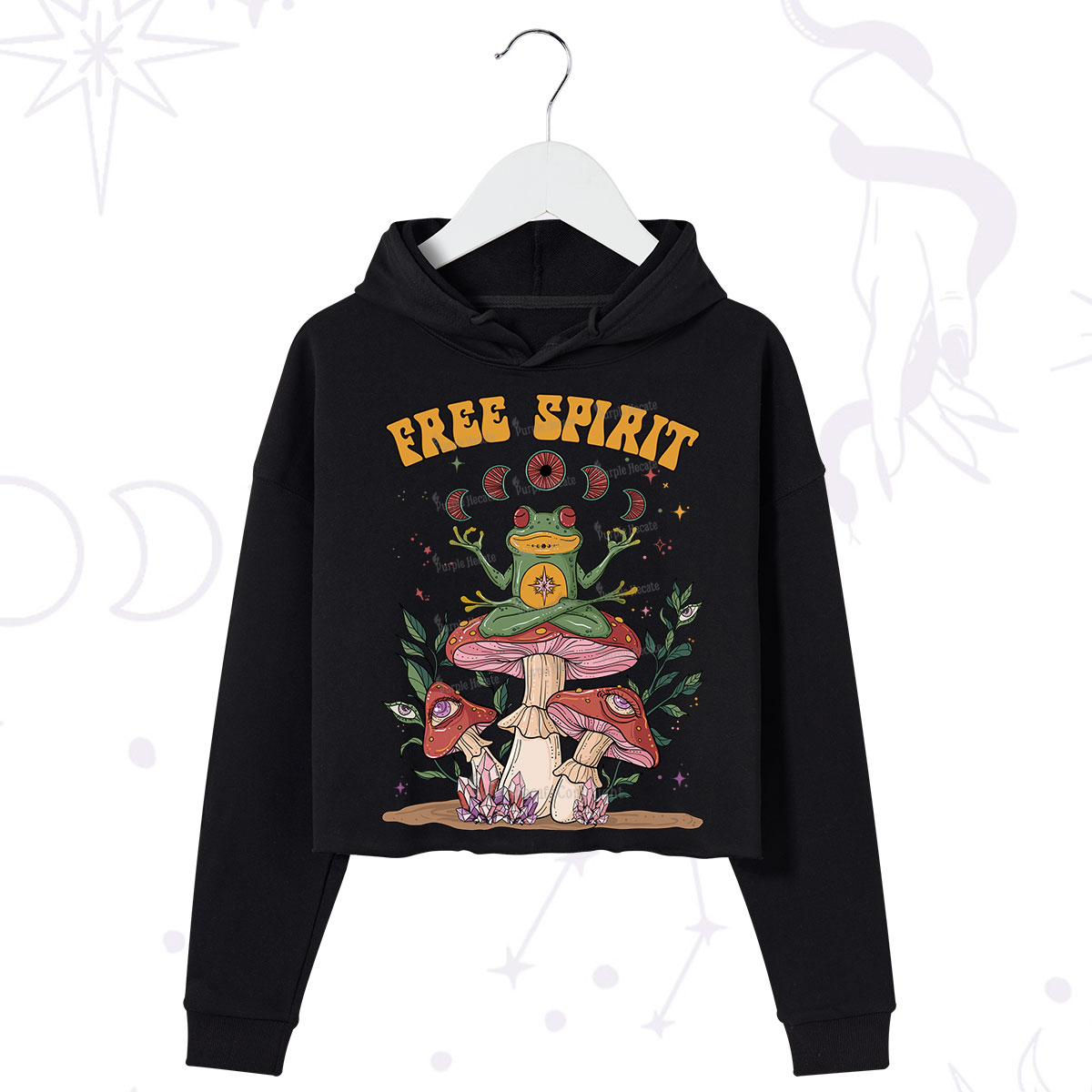 Purplehecate Free Spirit Crop Hoodie