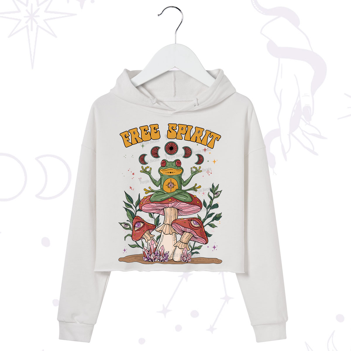 Purplehecate Free Spirit Crop Hoodie