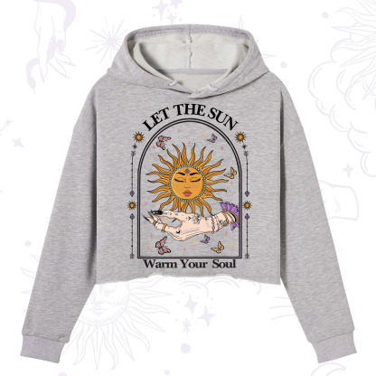 Purplehecate Let The Sun Warm Your Soul Crop Hoodie