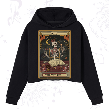 Purplehecate The Vet Tech Skeleton Tarot Crop Hoodie