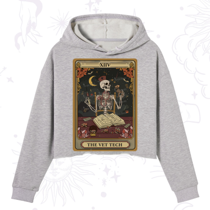 Purplehecate The Vet Tech Skeleton Tarot Crop Hoodie
