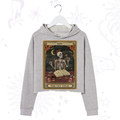 Purplehecate The Vet Tech Skeleton Tarot Crop Hoodie