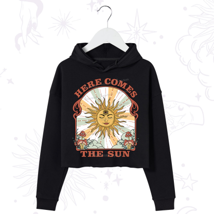PurplehecateHere Comes The Sun Crop Hoodie