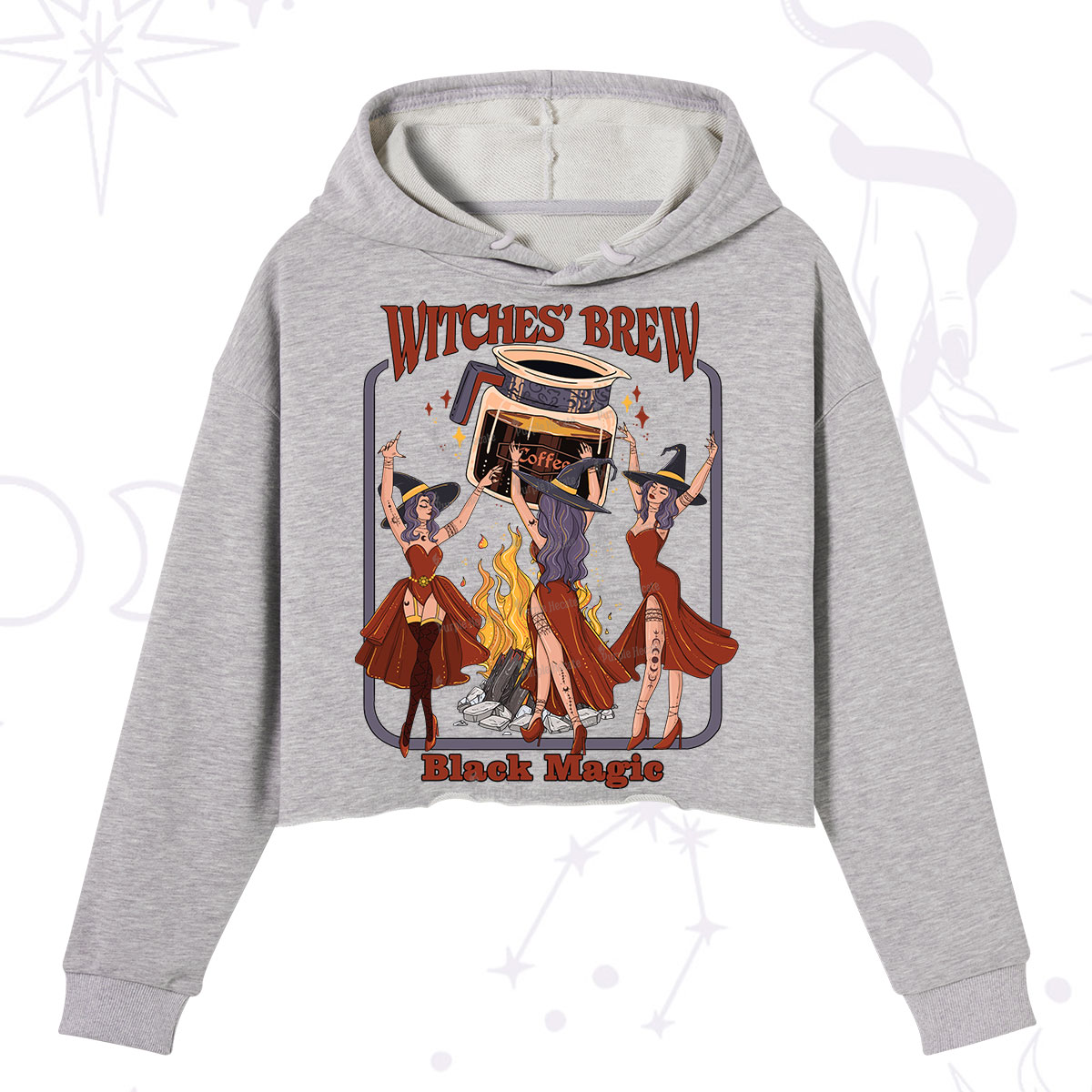 Purplehecate Witches' Brew Crop Hoodie