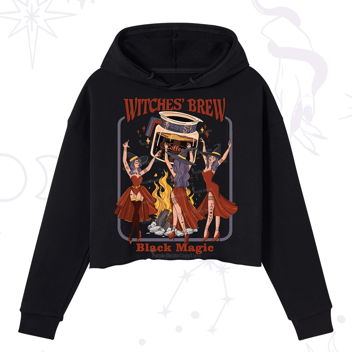 Purplehecate Witches' Brew Crop Hoodie