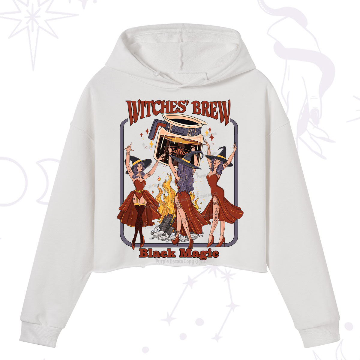 Purplehecate Witches' Brew Crop Hoodie