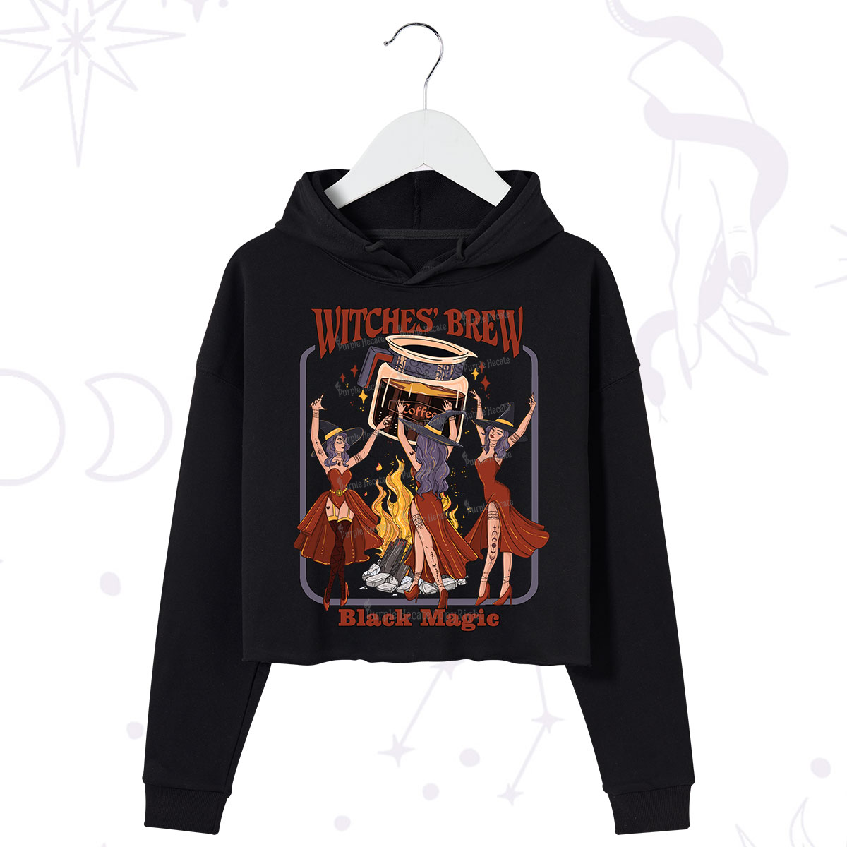 Purplehecate Witches' Brew Crop Hoodie